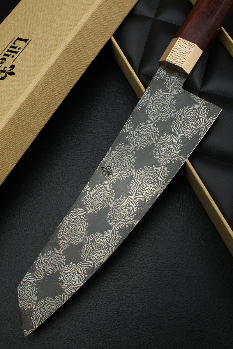 S Damast K-Tip Santoku Snakewood