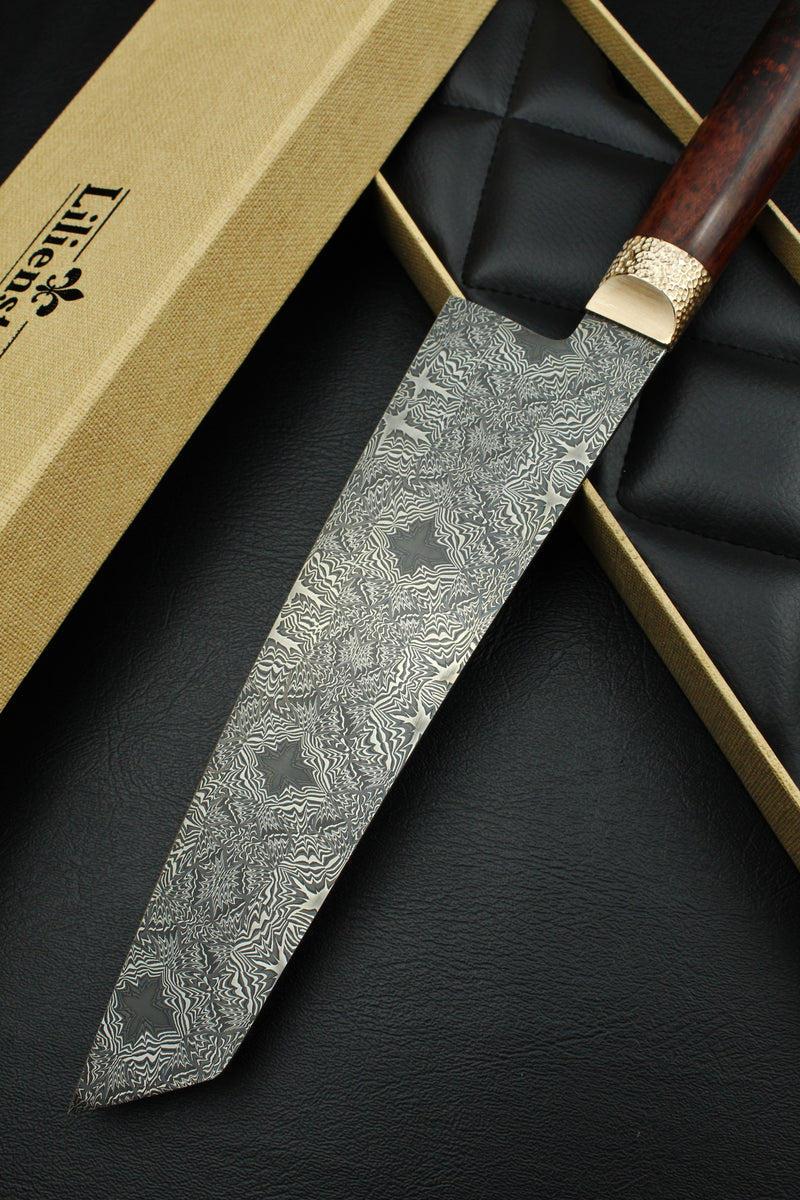 S-Damast Gyuto Snake Oval