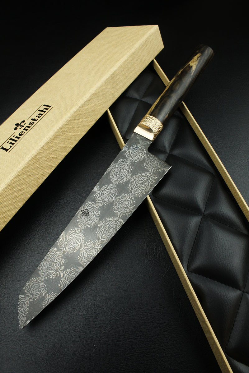 Gyuto Black Star B&W Ebony Oval