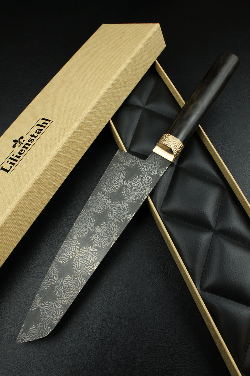 Gyuto Black Star B&W Ebony Oval