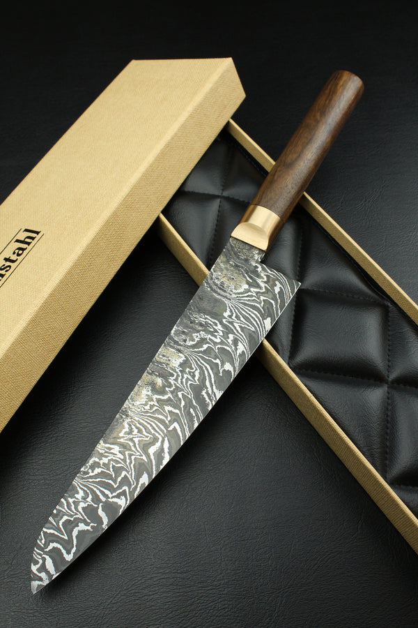 Damascus Gyuto HK Torsion German Walnut