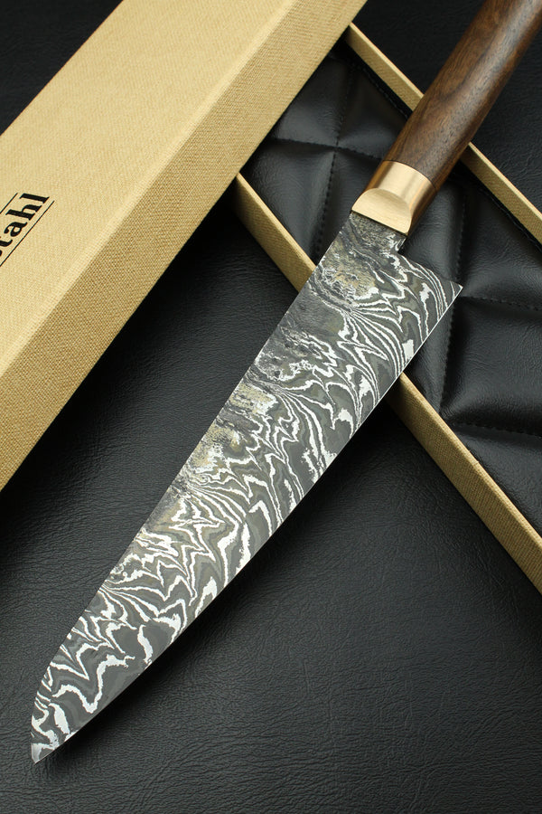 Damascus Gyuto HK Torsion German Walnut