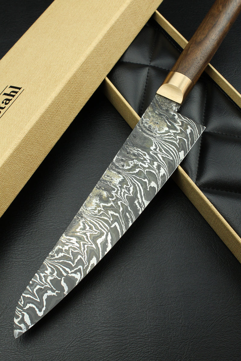 Damascus Gyuto Zebra German Walnut