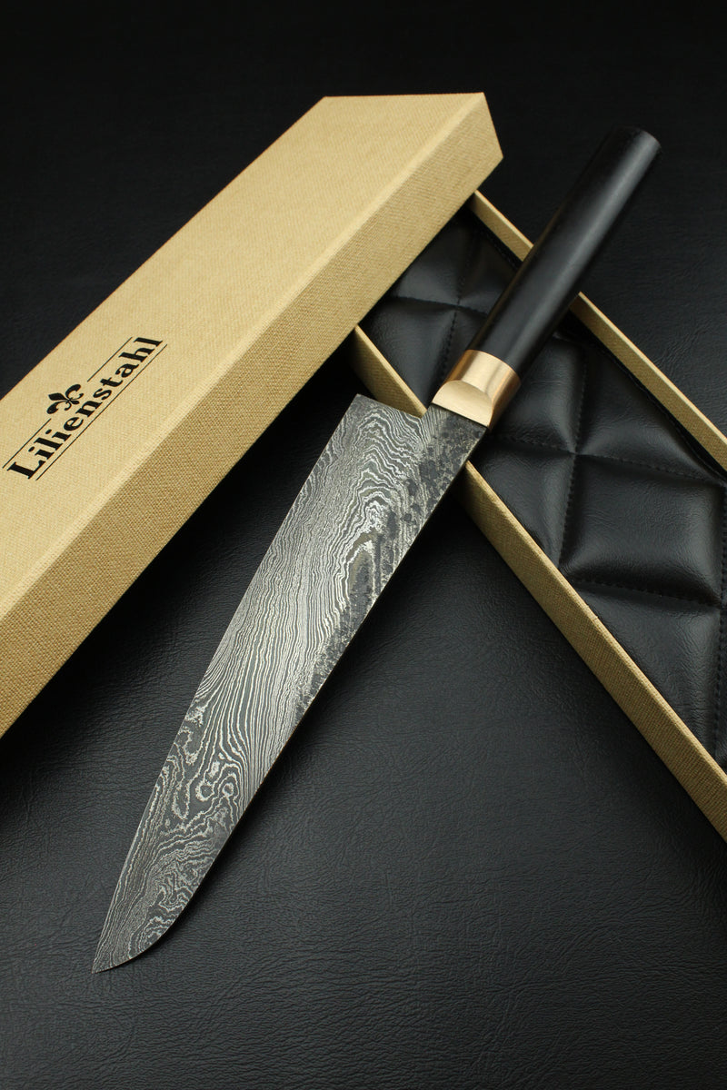 Damascus Gyuto Torsion black ebony 1.5