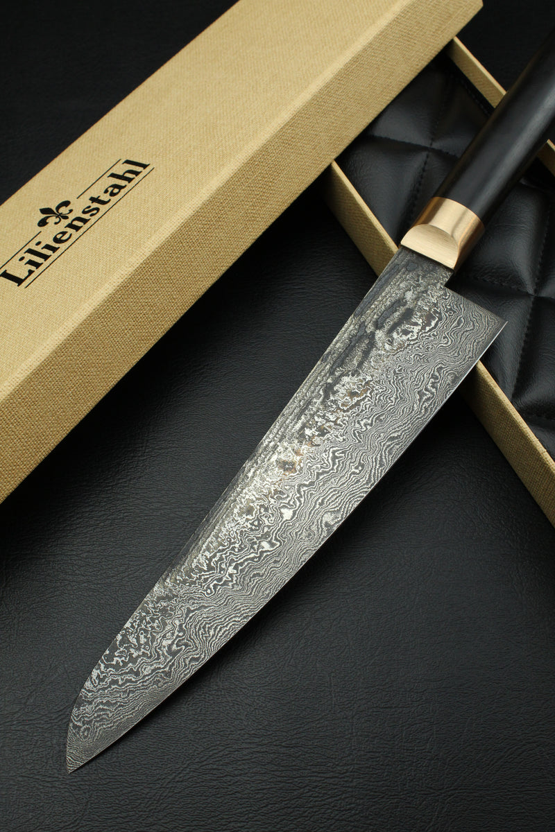 Damascus Gyuto 320L black ebony 2.0