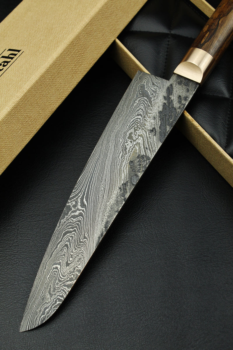 Gyutoknife Damascus HL Torsion G-Walnut