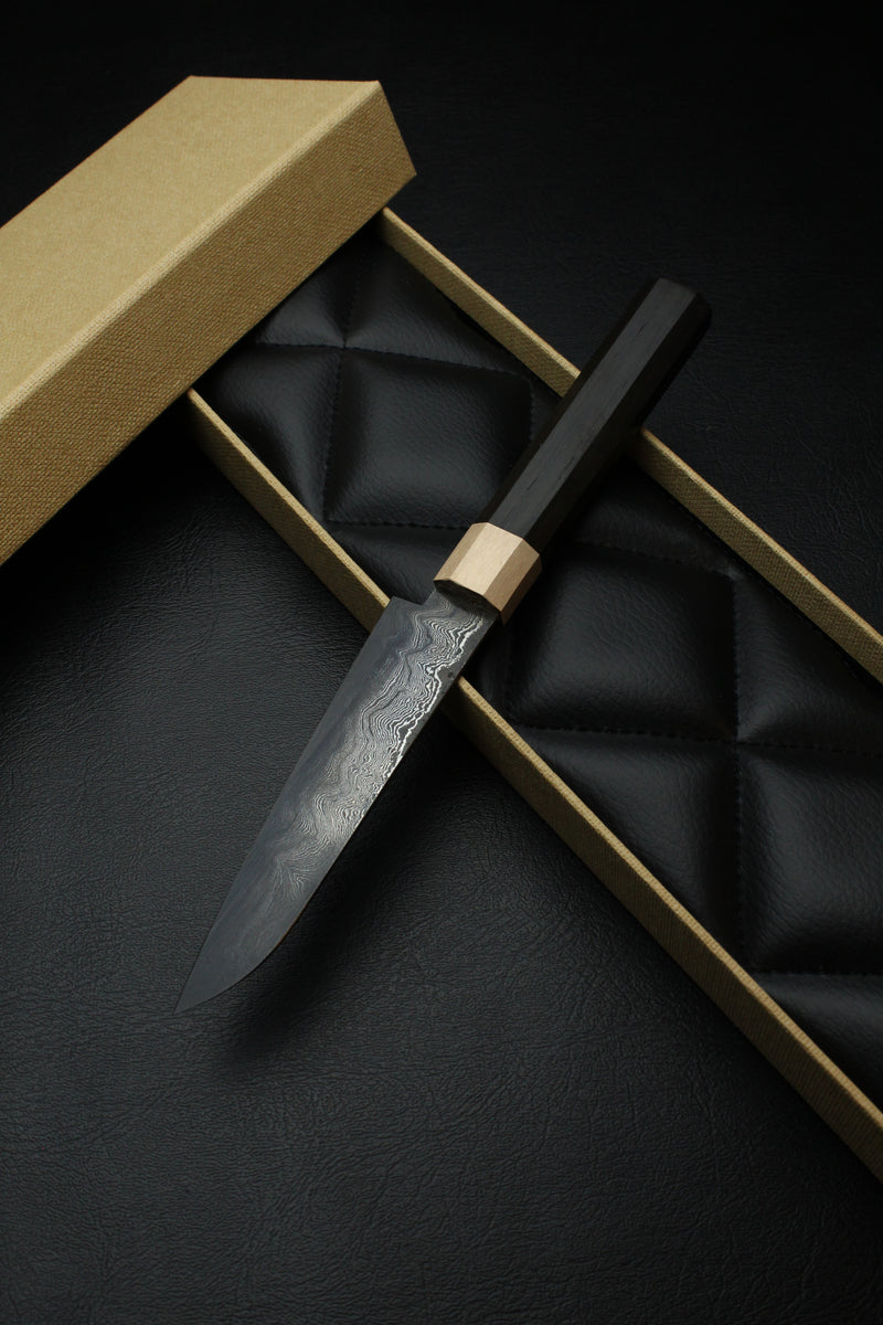 Petty Utilitiy Knife Bog Oak Patina Octagonal