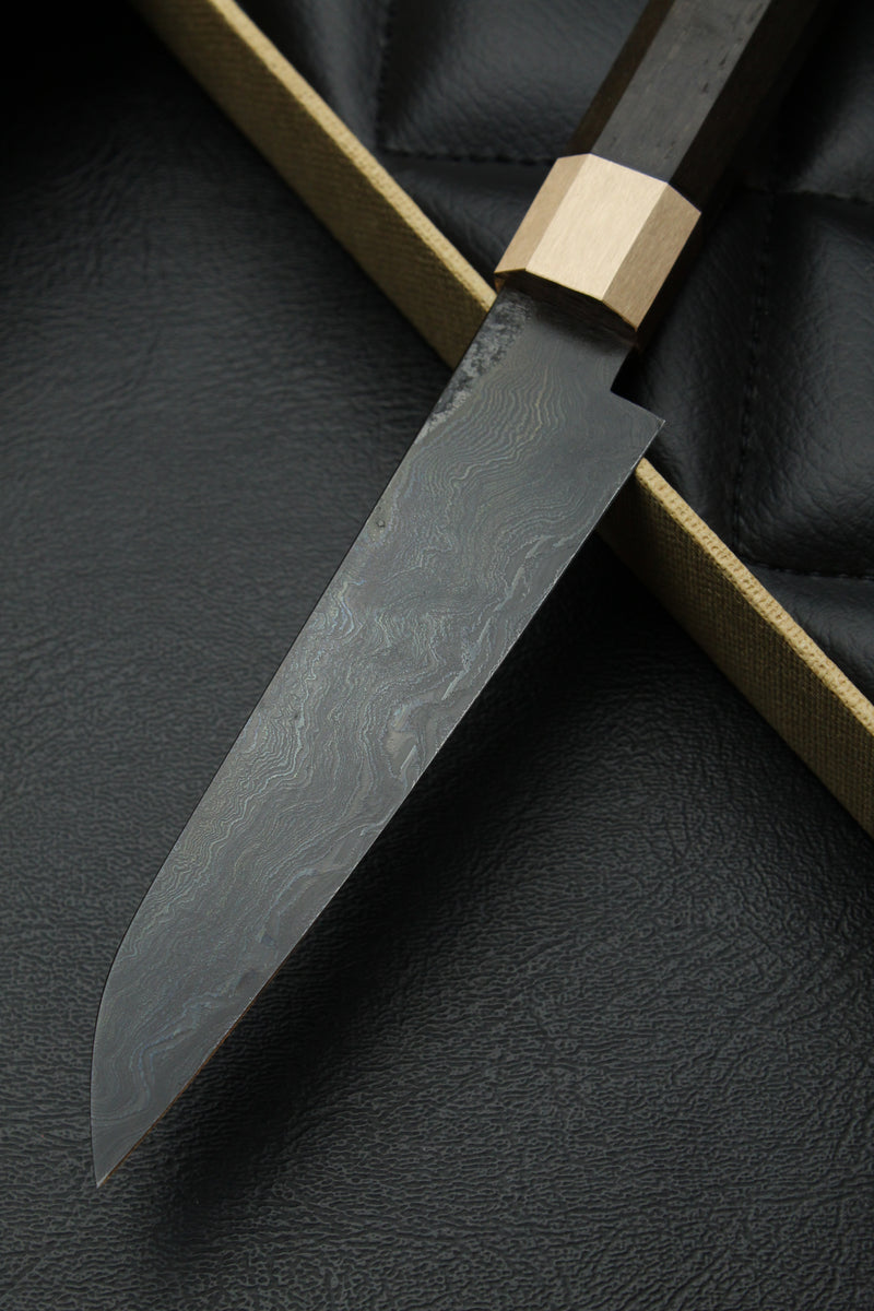 Petty Utilitiy Knife Bog Oak 500L Octagonal Patina