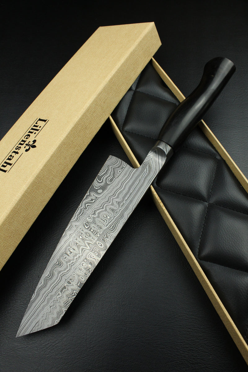 K-Tip Santoku 190 Black Ebony Torsion